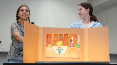 V avditoriju slovenskega višješolskega centra v Gorici (BUMBACA)