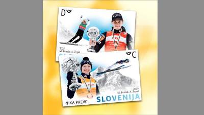 Nova znamka Pošte Slovenije, posvečena Niki in Domnu Prevcu