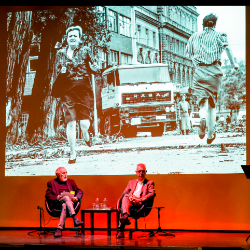 Enzo D’Antona in Ezio Gavazzeni na odru gledališča Miela (LUCA TEDESCHI/FOTODAMJ@N)