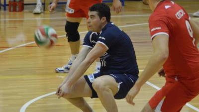 Matevž Peterlin leta 2013 v vlogi libera pri Slogi Tabor v takratni B2-ligi (ARHIV)