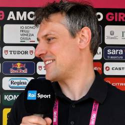 Novinar Andrej Marušič (desno) med intervjujem z Dancem Jonasom Vingegaardom (OSEBNI ARHIV)
