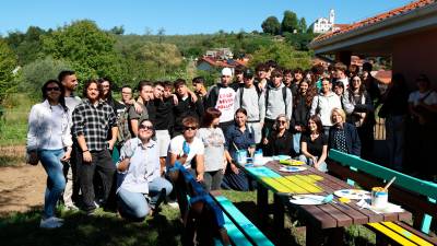 Člani mladinske skupine GO!2025 in dijaki zavoda Galilei Fermi Pacassi (EZTS GO)
