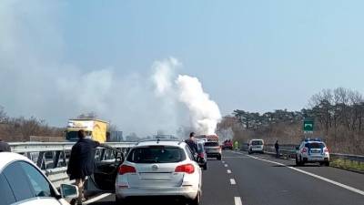 Zastoj na hitri cesti pri Proseku proti Trstu (E.S.)