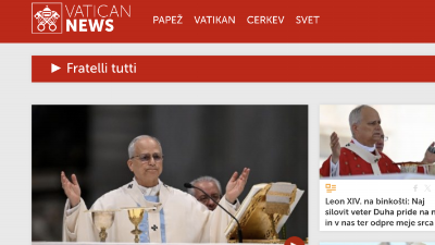 Spletni portal Vatican news (ZAJEM ZASLONA)