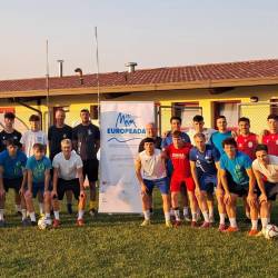 Reprezentanca Slovencev v Italiji na prvem treningu v Sovodnjah (ZSŠDI)