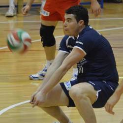 Matevž Peterlin leta 2013 v vlogi libera pri Slogi Tabor v takratni B2-ligi (ARHIV)