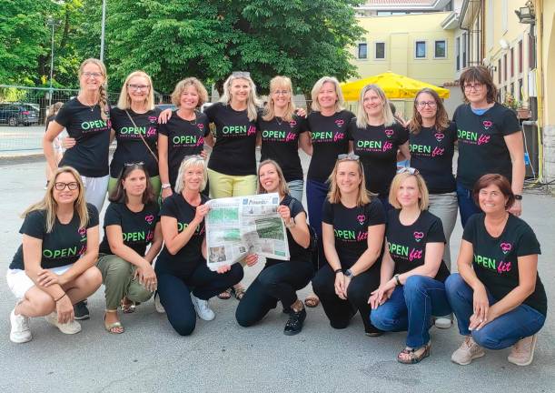 Članice Open Fit Skd Tabor na zaključni večerji s Primorskim dnevnikom. <i>(MK)</i>