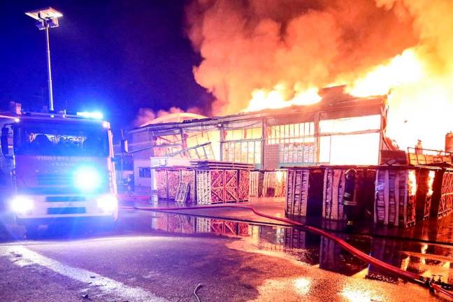 Požar uničil halo v Gorici