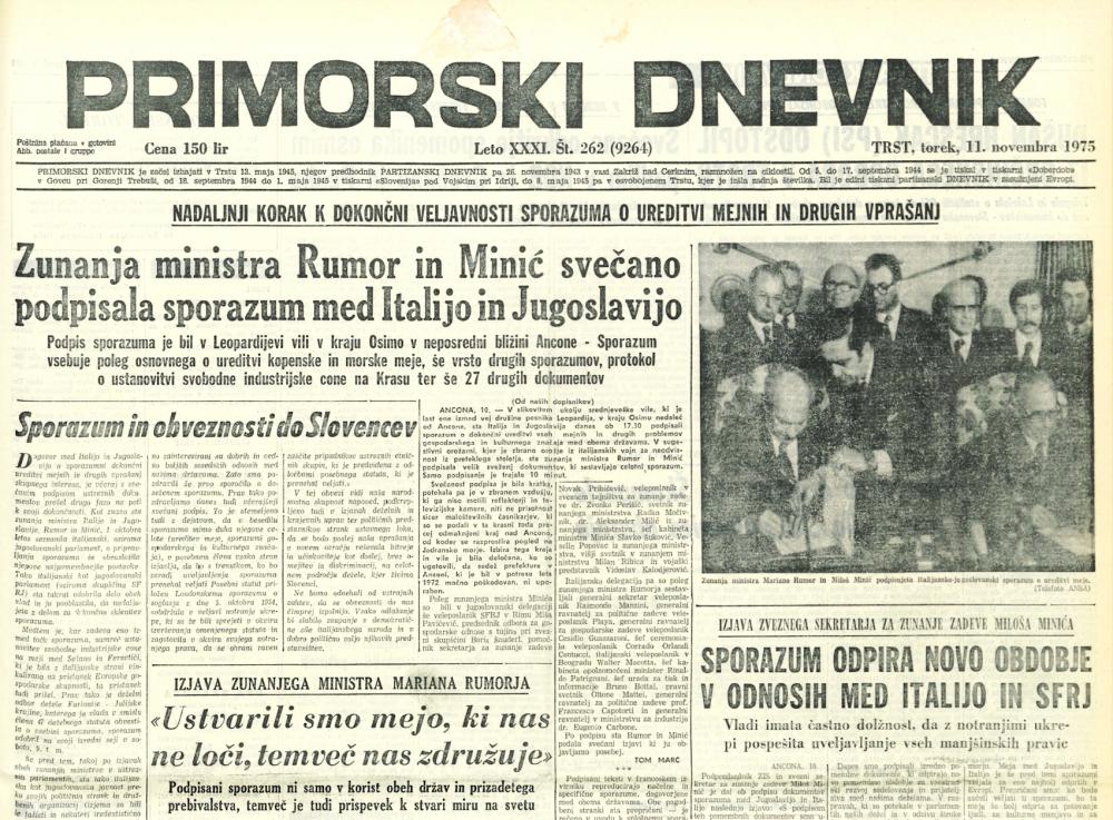 Osimski sporazumi do zadnjega odeti v tajnost