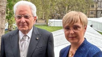 Predsednika Sergio Mattarella in Nataša Pirc Musar