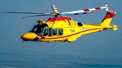 Eden od helikopterjev, ki jih proizvaja italijansko podjetje Leonardo (LEONARDO)