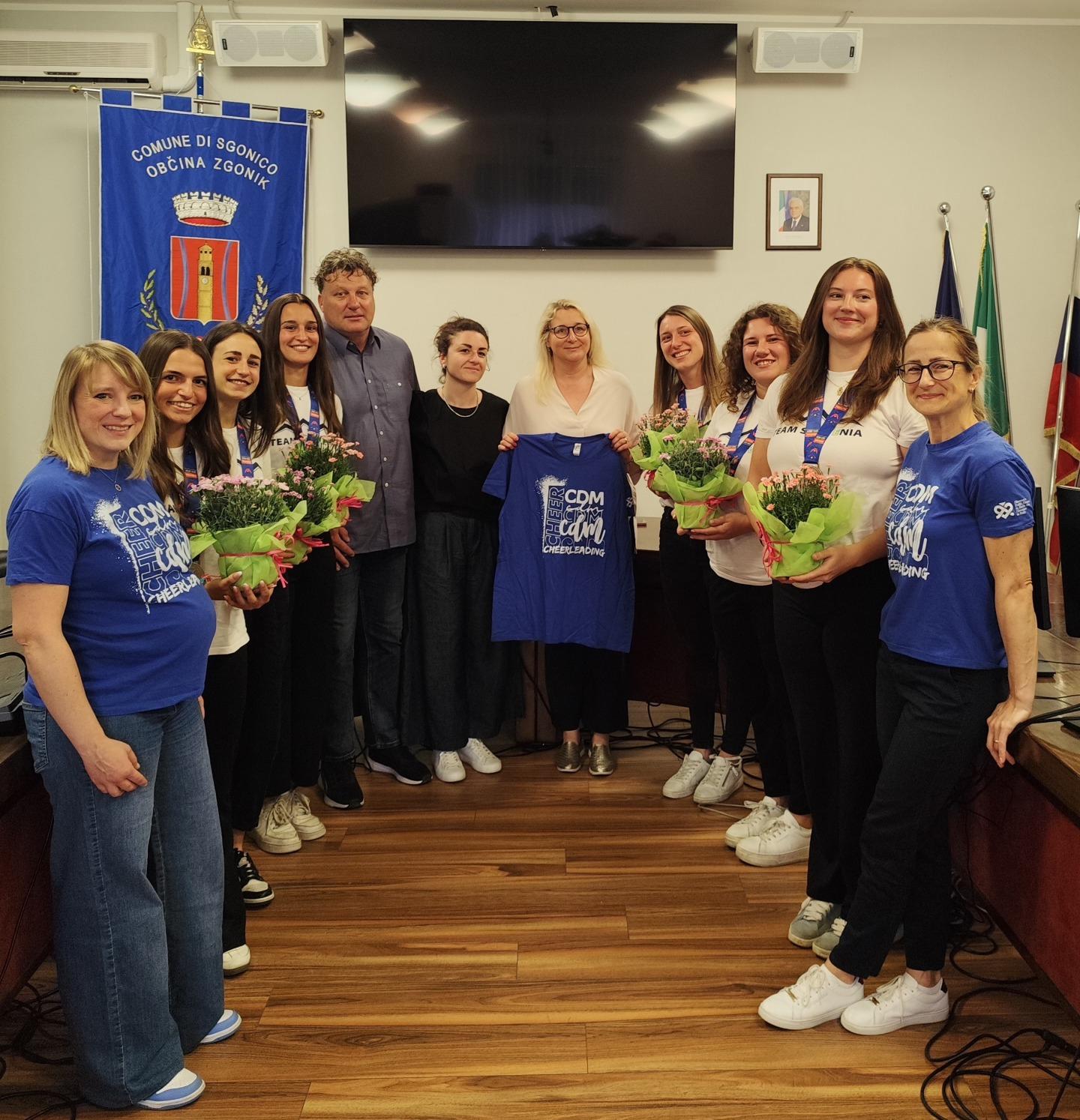 Na Občini Zgonik sprejem za srebrna dekleta Cheerdance Milleniuma
