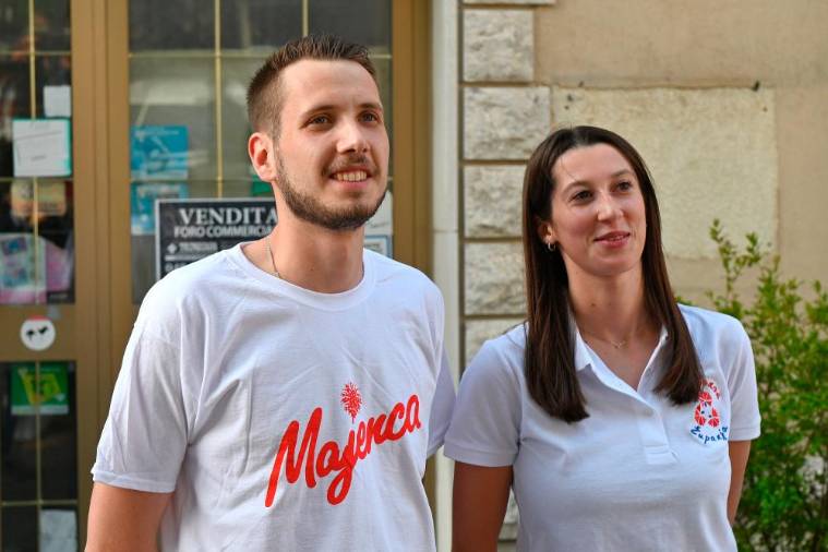 Letošnja župana Majence Erik Biagi in Katerina Antler (FOTODAMJ@N)