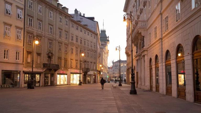 Tržaške ulice povsem samevajo