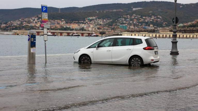 Zaradi visokega plimovanja Milje pod vodo