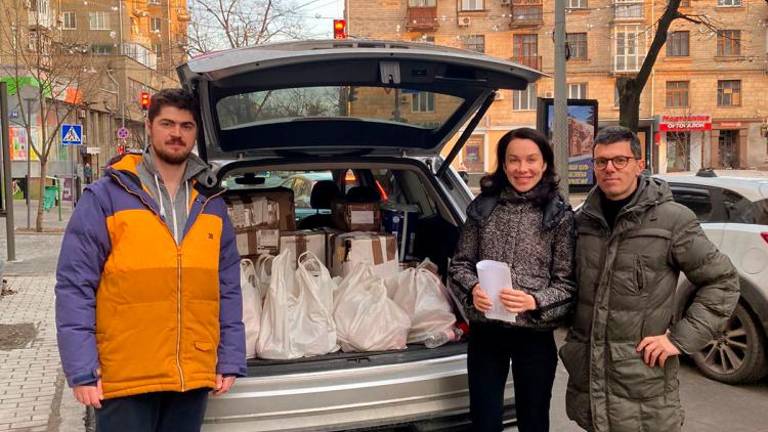 V Ukrajino prepeljali tudi pomoč slovenskih dijakov in vernikov