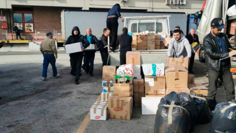 Humanitarna pomoč s terminala Fernetiči v Ukrajino