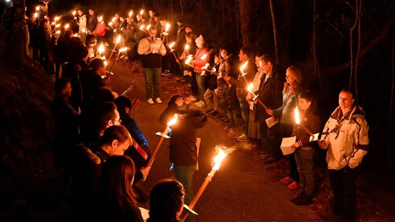 Skavti so se zbrali na križevem potu