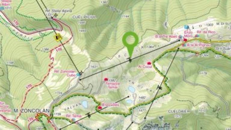 Na Zoncolanu padel z motornih sani in se poškodoval