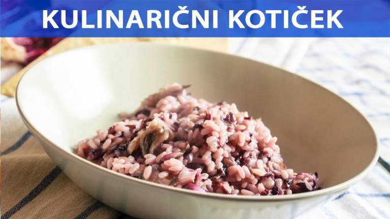 Rižota z rdečim radičem in taleggiom