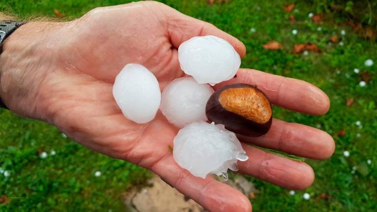 V Gorici padala toča, ponekod večja kot kostanj