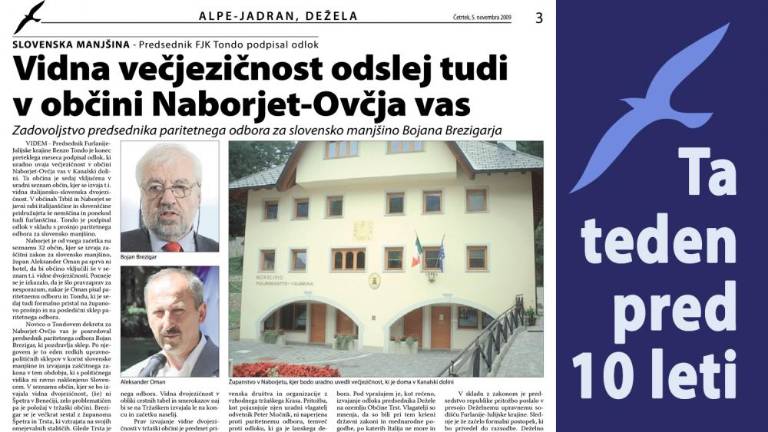 Ko so uvedli vidno dvojezičnost v občini Naborjet-Ovčja vas