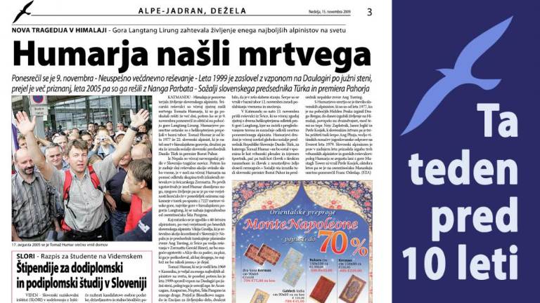 Ko so našli mrtvega Tomaža Humarja