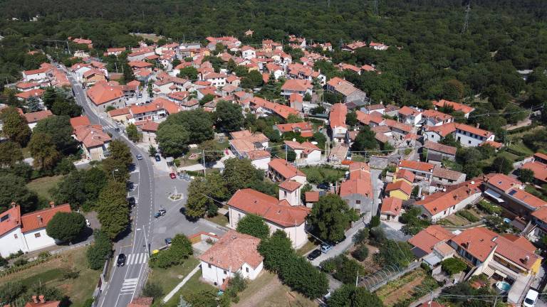 Padel je na gozdni poti med Gropado in Trebčami