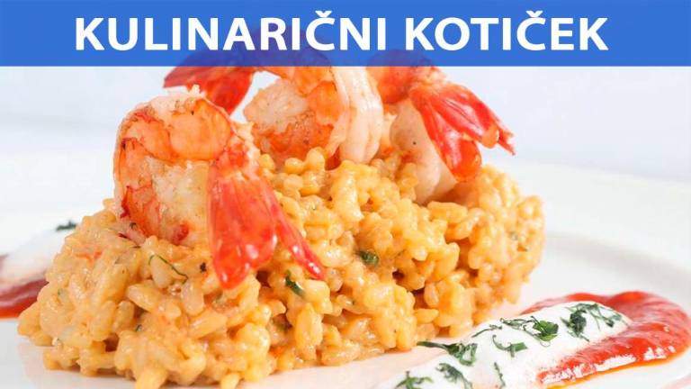 Rižota s škampovo kremo