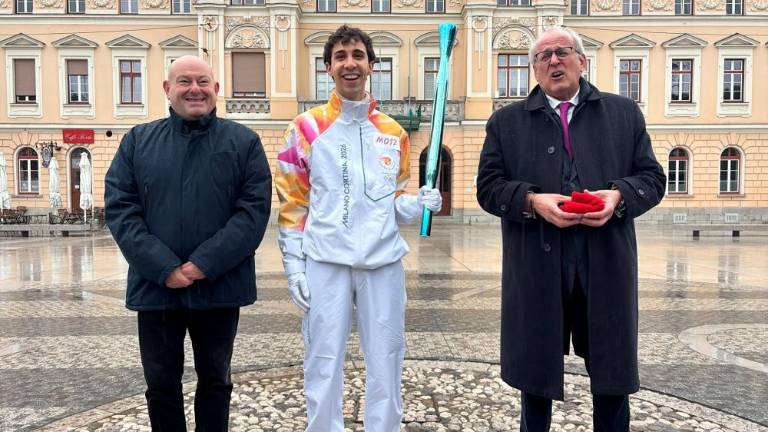 Olimpijska bakla spet na skupnem goriškem trgu