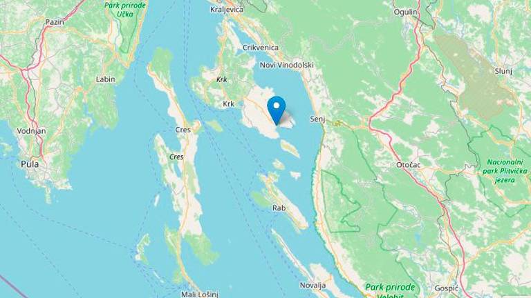 Tla so se močno stresla na Krku
