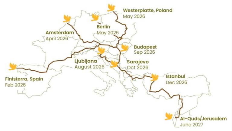 Od Sežane do Opčin - simbolična etapa mirovnega pohoda