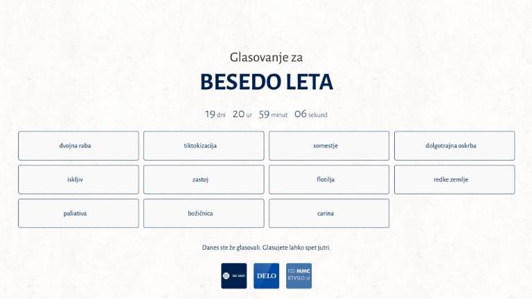 Na ZRC razglasili besedo in kretnjo leta