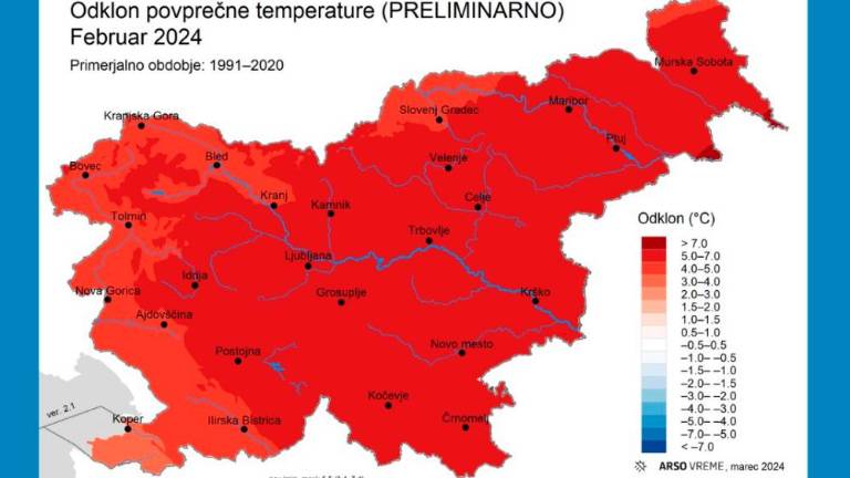 Letošnji februar je bil izjemno topel