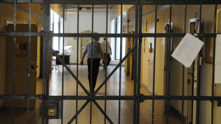 Notranjost koronejskega zapora na arhivskem posnetku