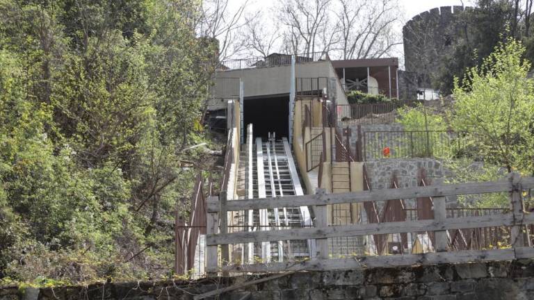 Vzpenjača v zaključni fazi, kmalu še dela na območju šotora