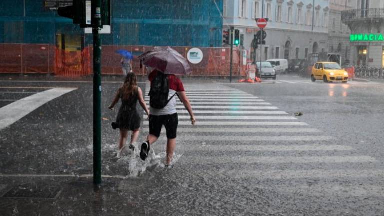 Močan naliv na Tržaškem (foto)