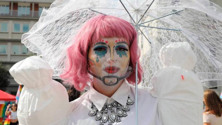 Parada ponosa prispela na skupni trg obeh Goric (foto in video)