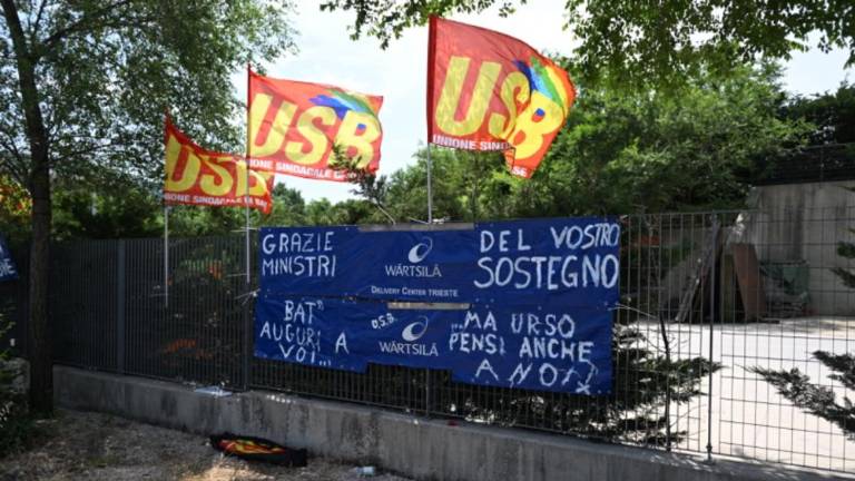 Pred tovarno Wärtsilä protest zaposlenih