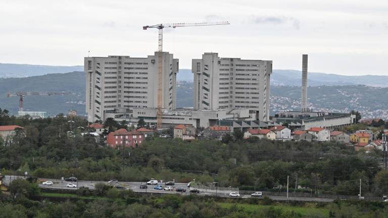 Na delovišču bolnišnice vse miruje