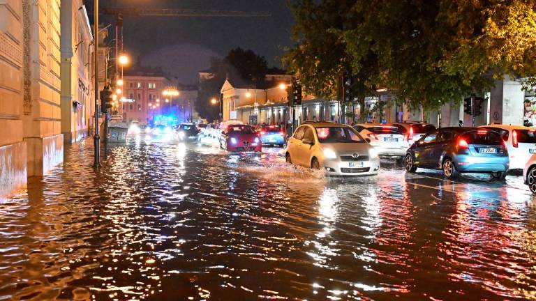 Močan naliv v Trstu