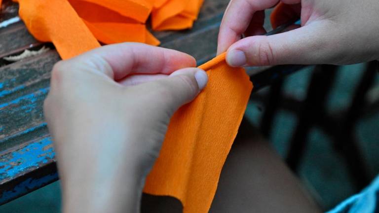 Repenska dekleta ustvarjajo 1600 krep cvetic