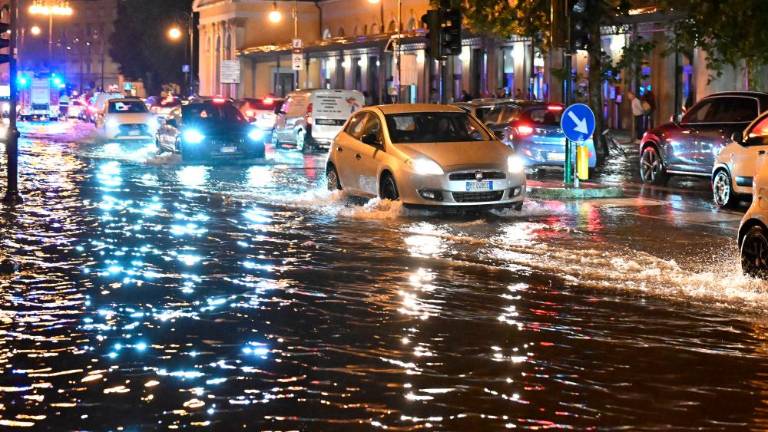 Močan naliv v Trstu