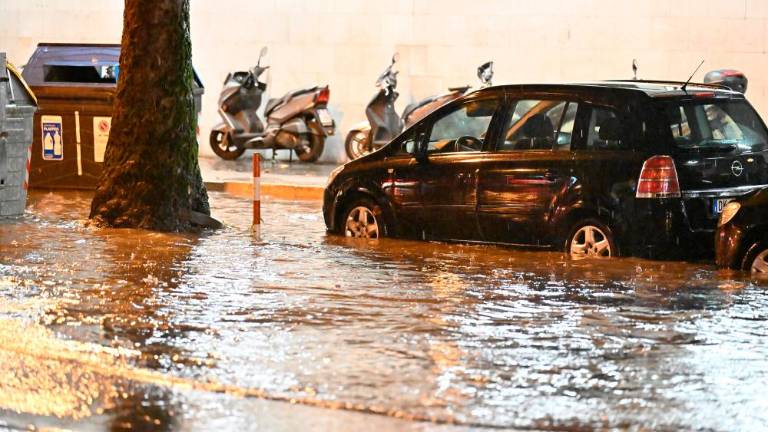 Močan naliv v Trstu