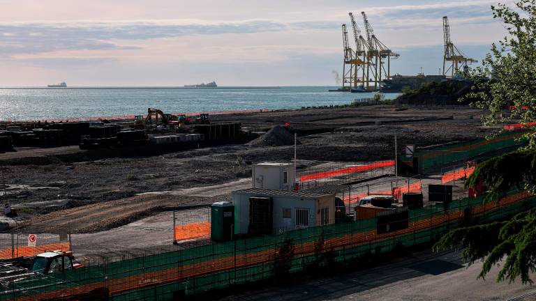 Območje pod Škednjem, kjer bo nastala nova železniška postaja, ki velja za eno ključnih infrastruktur za prihodnji razvoj logistike v tržaškem pristanišču (FOTODAMJ@N)