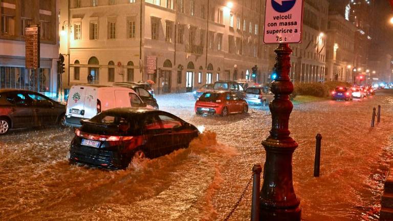 Močan naliv v Trstu