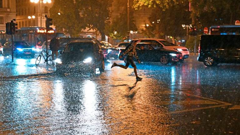 Močan naliv v Trstu