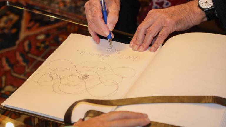 V goriški knjigi častnih gostov tudi Pistoletto