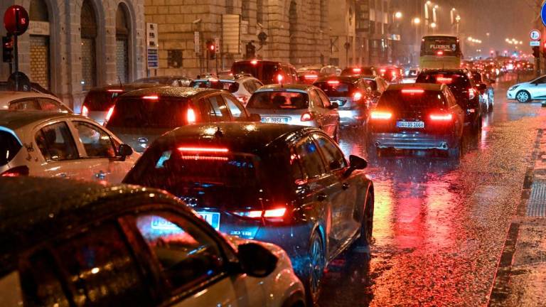 Močan naliv v Trstu