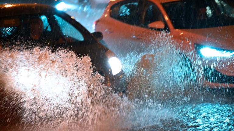 Močan naliv v Trstu